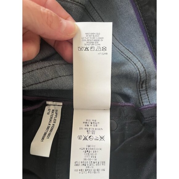 Ralph Lauren Purple Label Women's Coated Slim Fit Jeans - Size 30 - BLACK - Picture 9 of 15